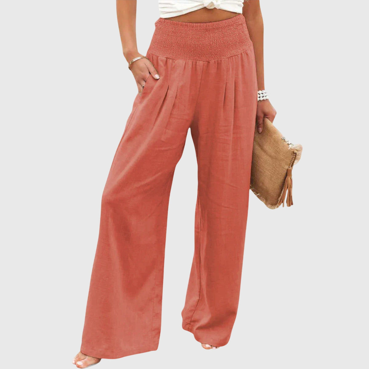 Sabina | Conjunto de Dos Piezas con Top Halter y Pantalón Ancho