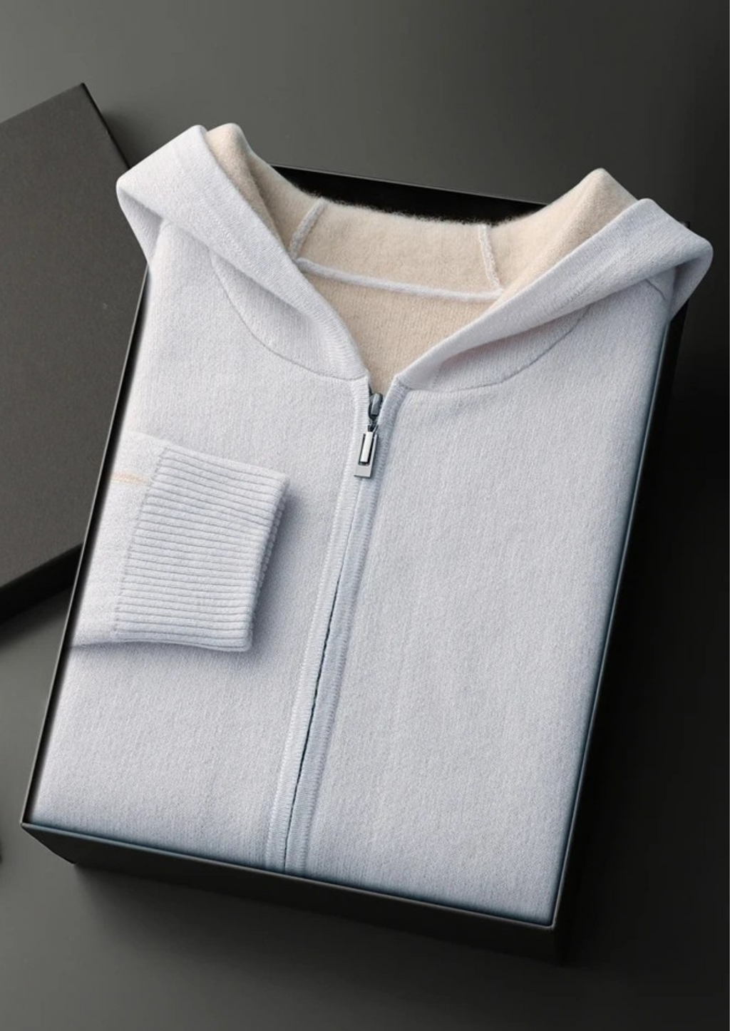 GAEL | SUDADERA BICOLOR CON CREMALLERA.