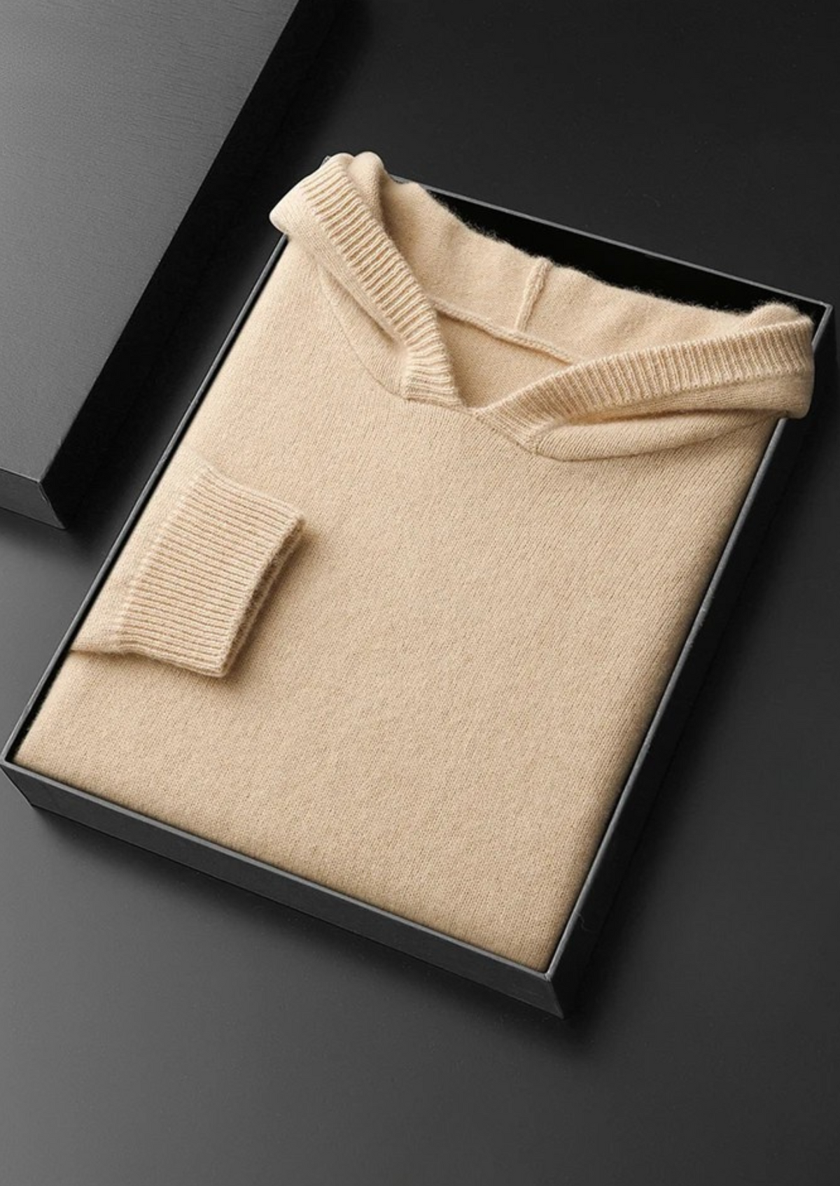 LEO | SUDADERA DE CACHEMIRA CON CAPUCHA.