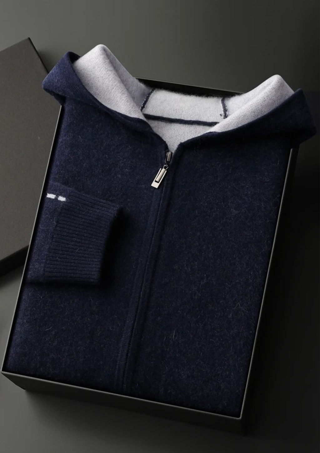 GAEL | SUDADERA BICOLOR CON CREMALLERA.