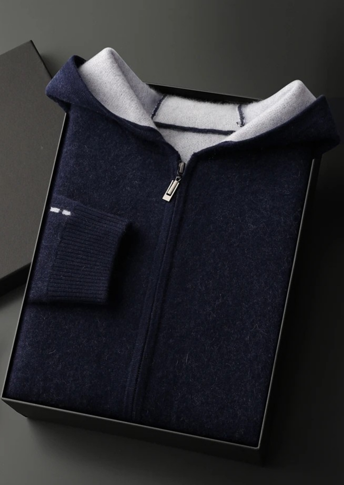 GAEL | SUDADERA BICOLOR CON CREMALLERA.