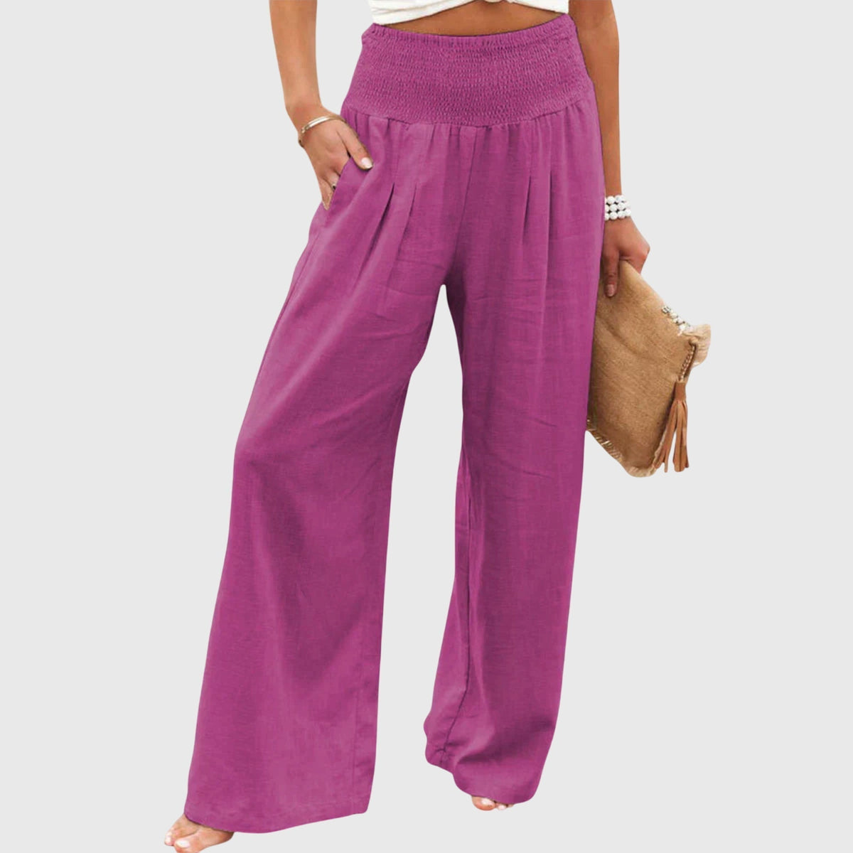 Sabina | Conjunto de Dos Piezas con Top Halter y Pantalón Ancho