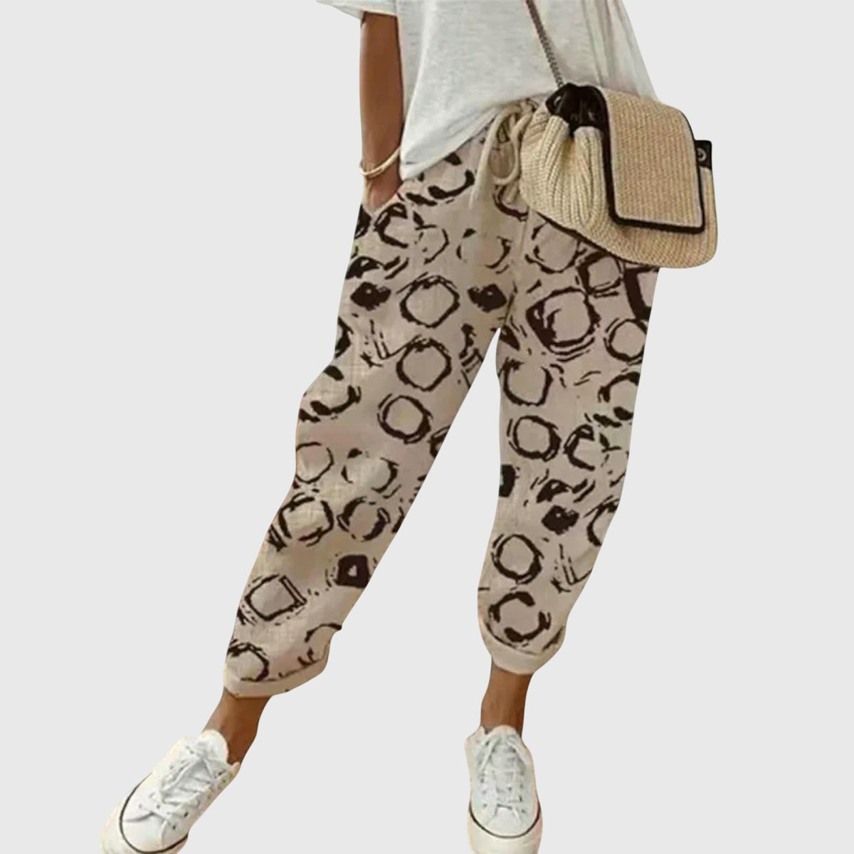 Pepa | Pantalones Holgados de Rayas con Cordón