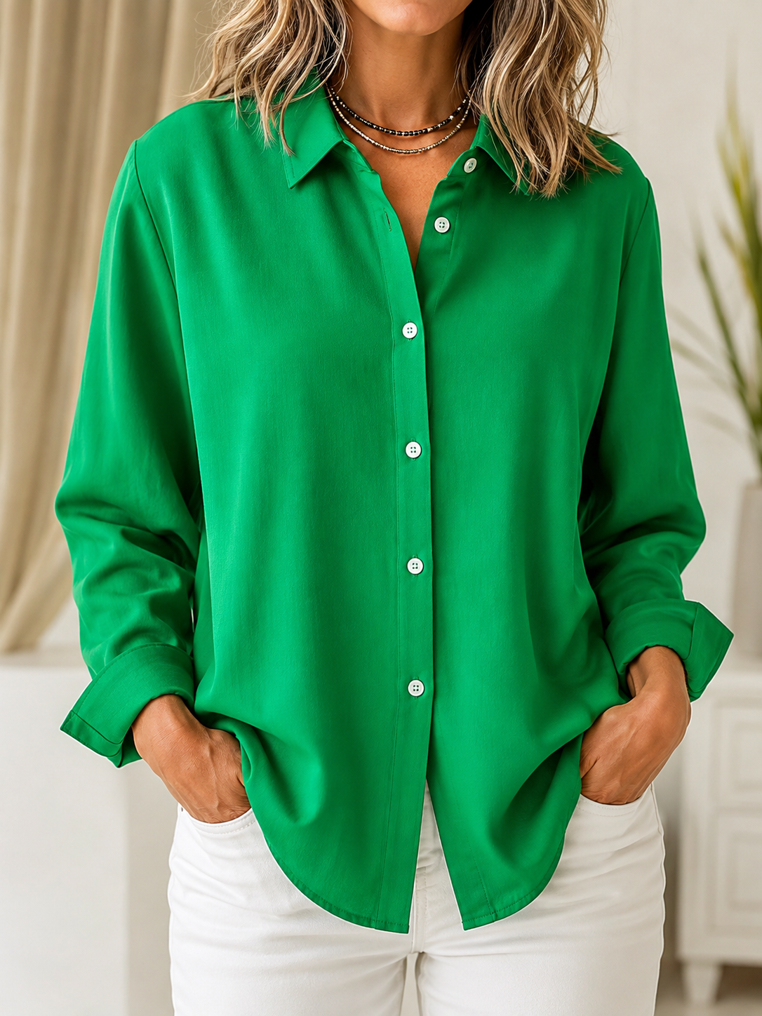 Emilia | Blusa Clásica con Botones