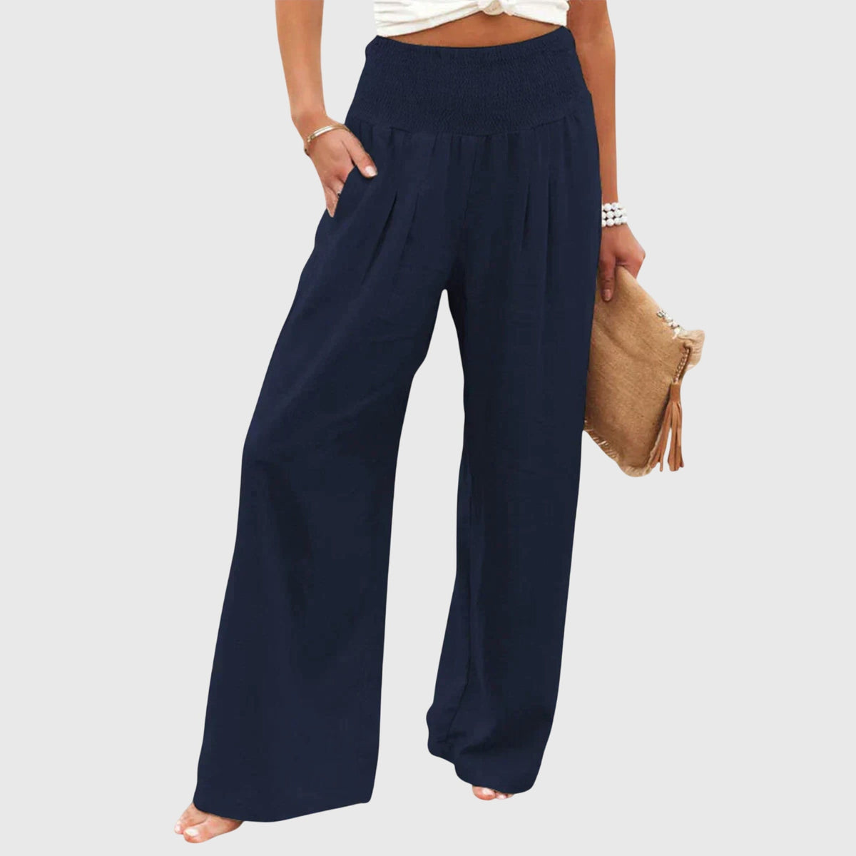 Sabina | Conjunto de Dos Piezas con Top Halter y Pantalón Ancho