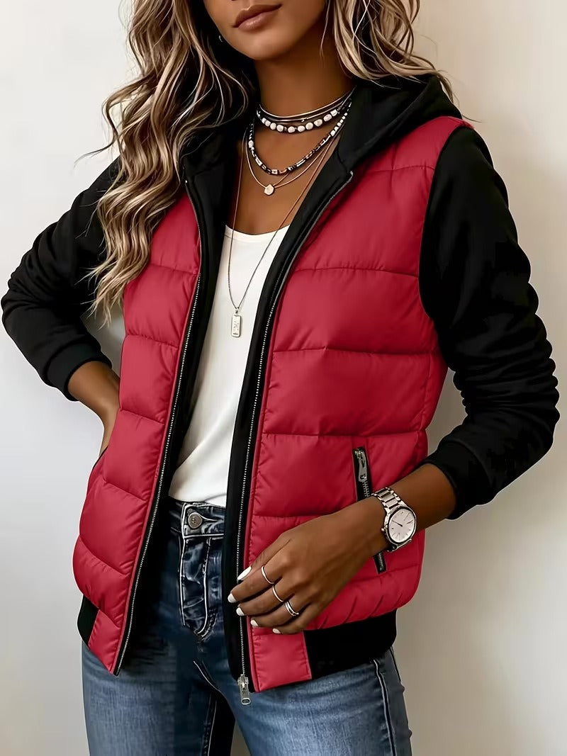 Chaqueta acolchada roja