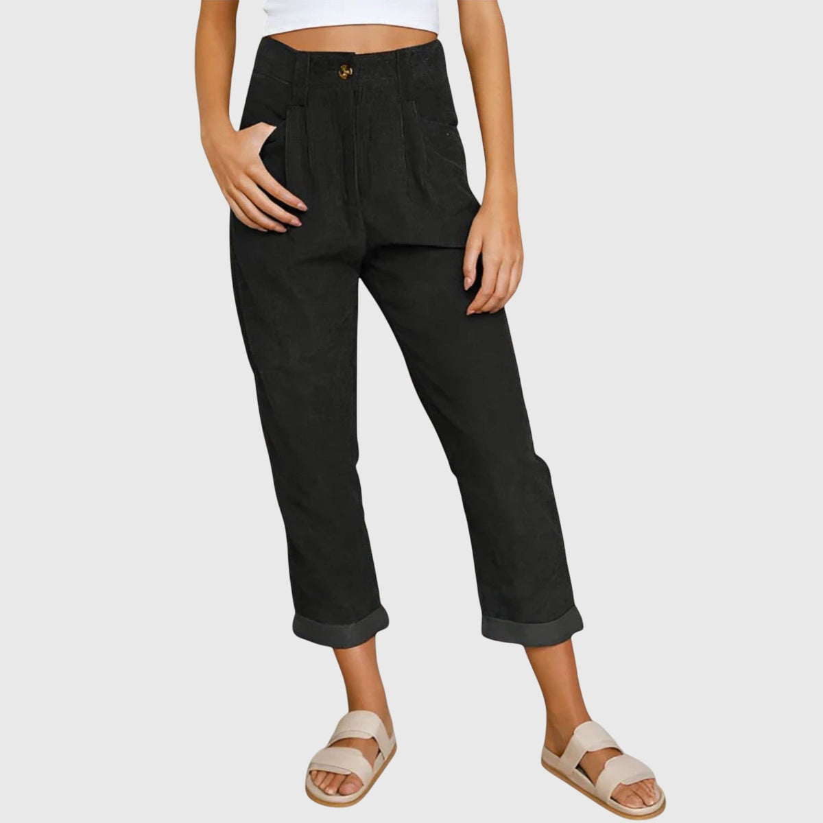 Catalina | Pantalones Holgados de Tiro Alto
