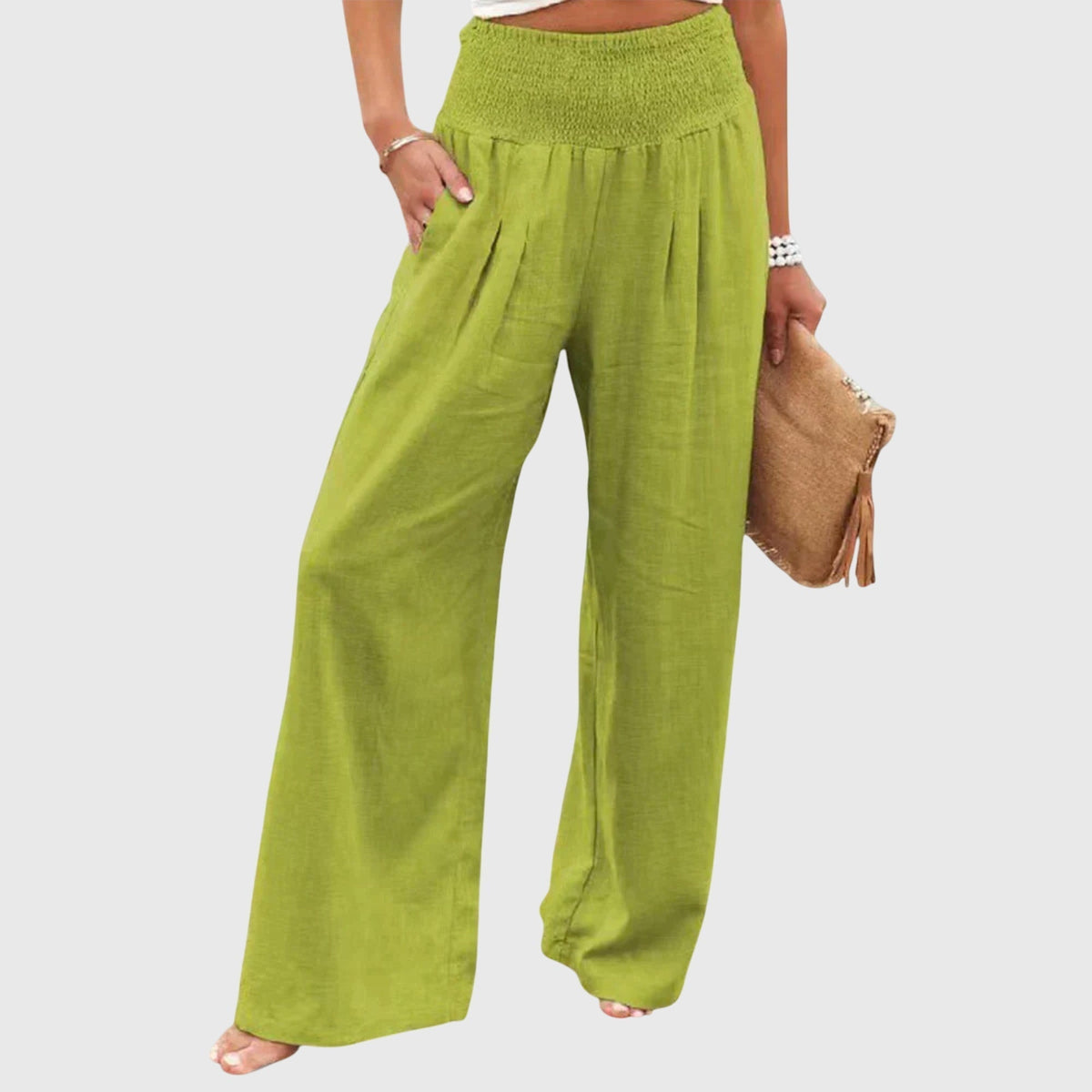 Sabina | Conjunto de Dos Piezas con Top Halter y Pantalón Ancho