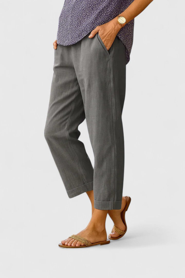 Elisa | Pantalones Holgados Estrechos al Tobillo