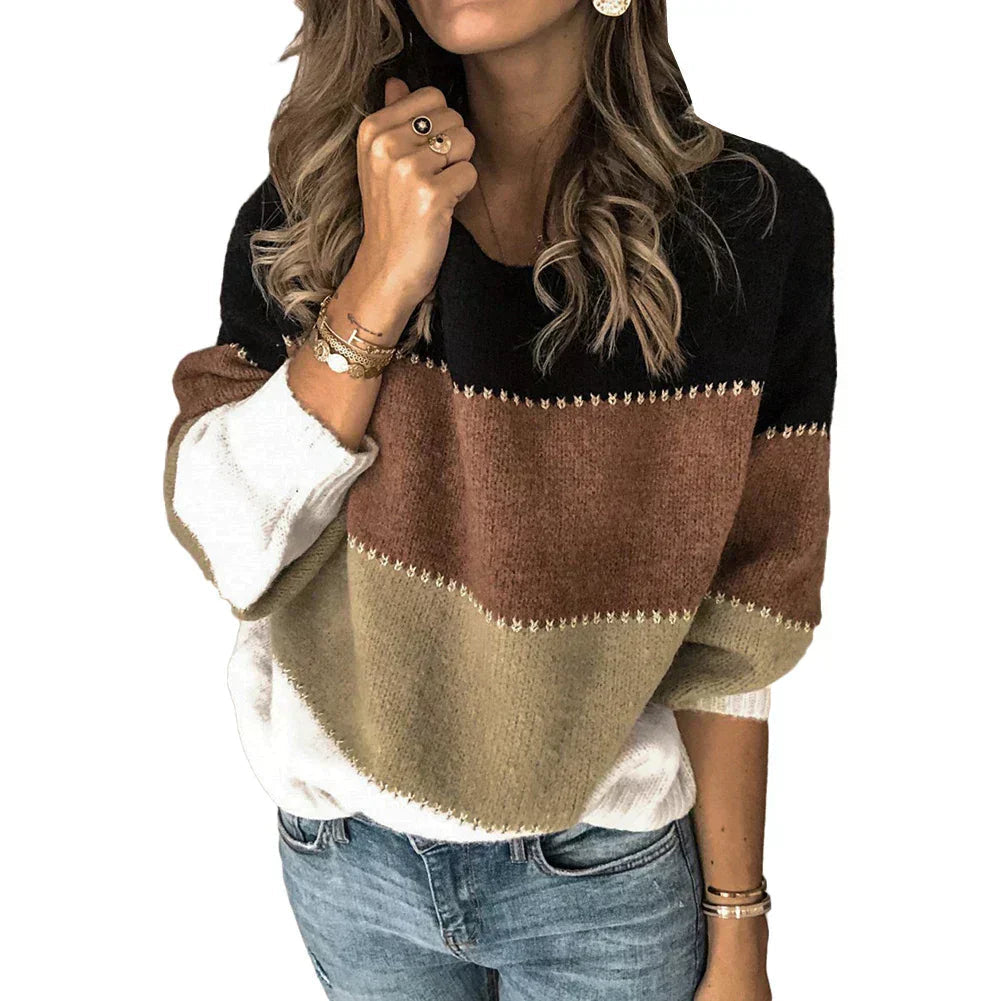 Leire | Suéter de Punto Colorblock