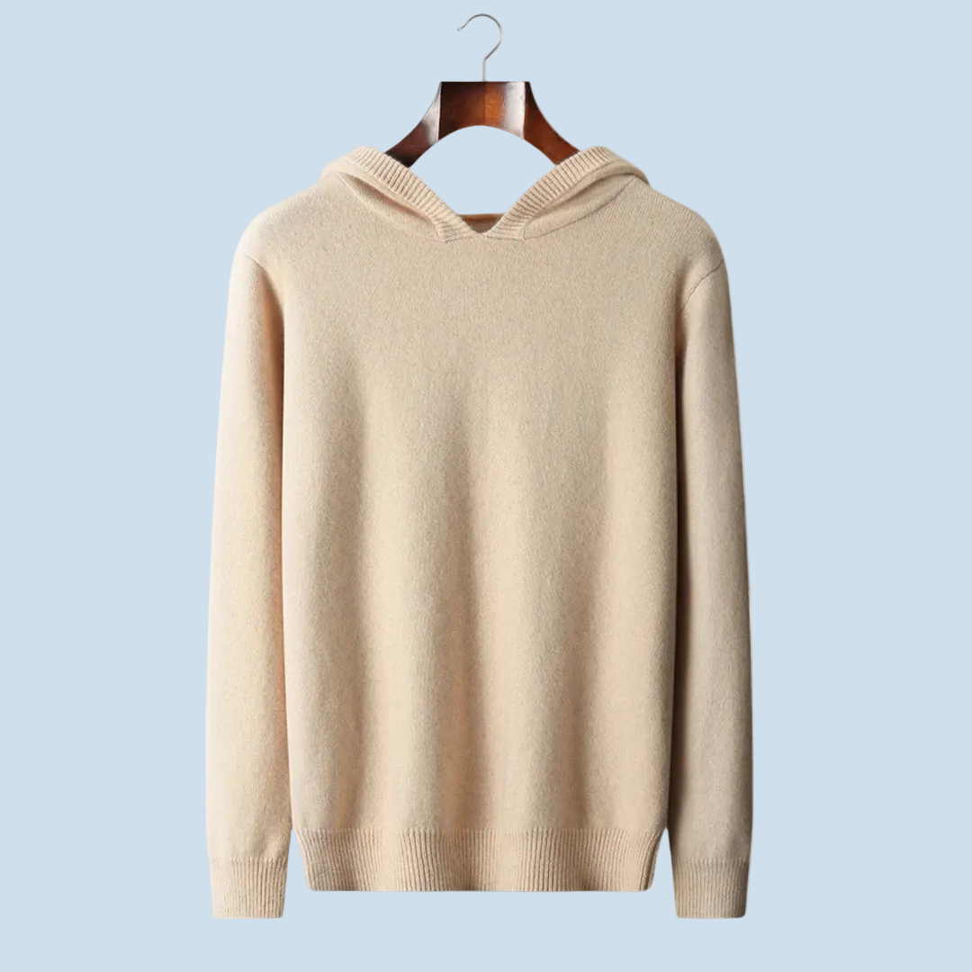 LEO | SUDADERA DE CACHEMIRA CON CAPUCHA.