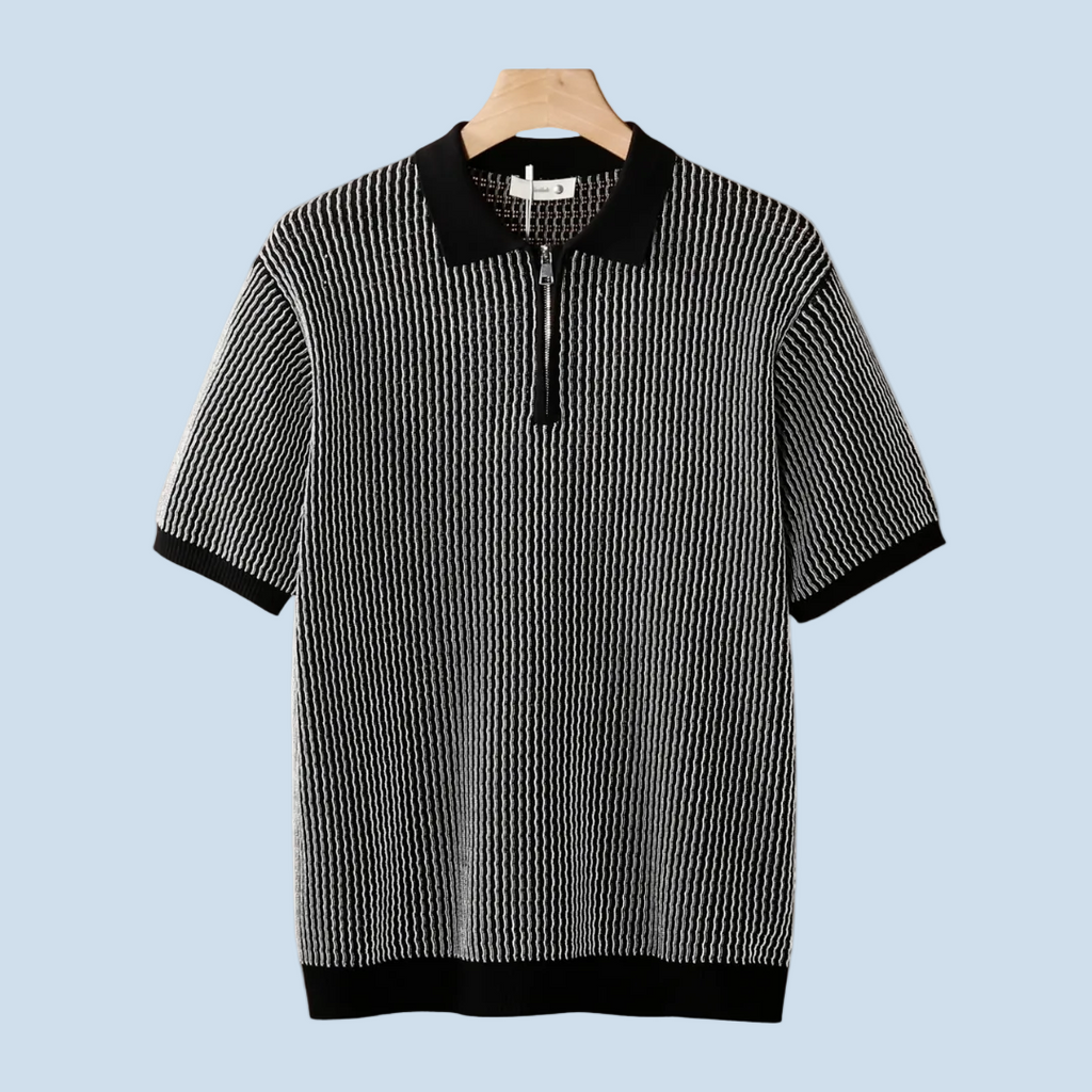 POLO JACQUARD CON CREMALLERA.