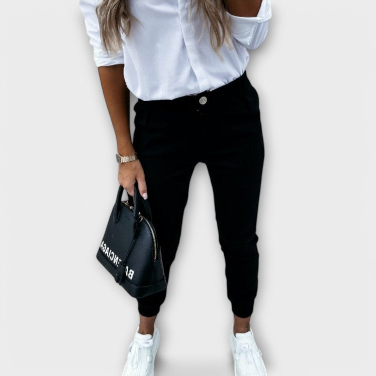 Magdalena | Pantalones de Tiro Alto Estrechos al Tobillo