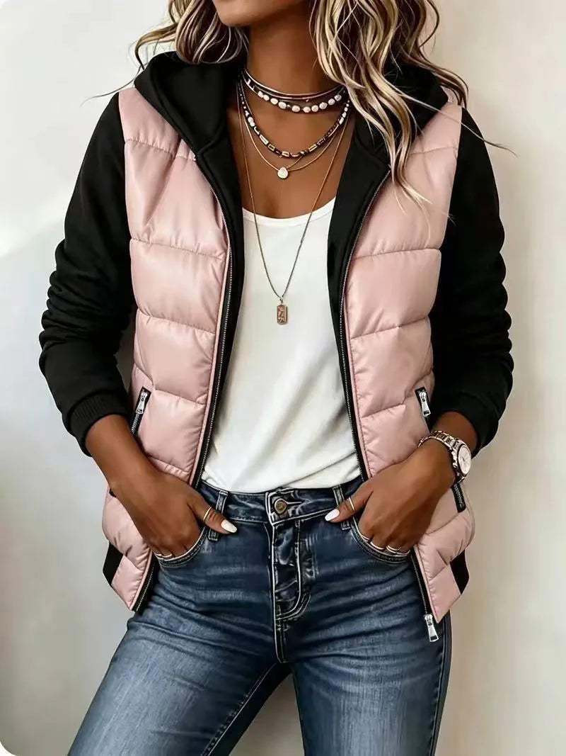 Chaqueta acolchada rosa