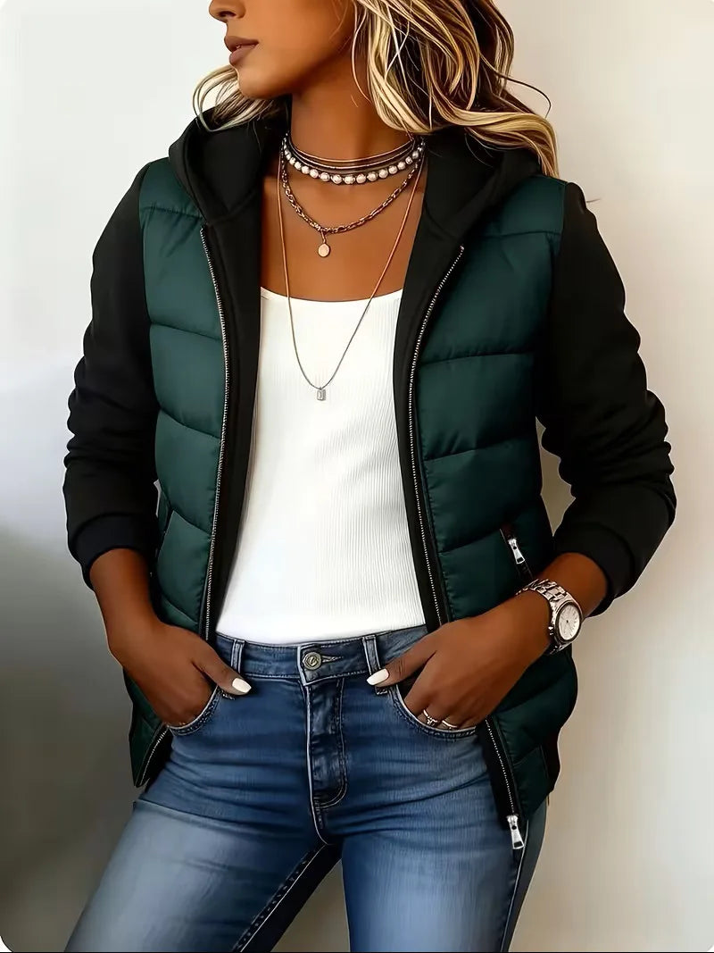 Chaqueta acolchada verde