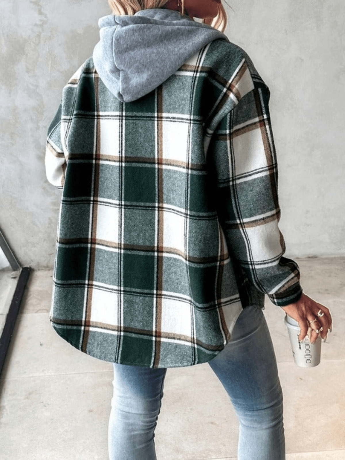Olga | Sobrecamisa de Cuadros con Capucha