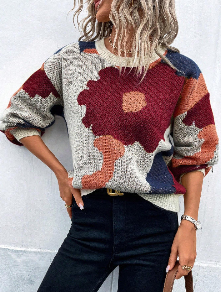 Vanesa | Suéter de Punto con Estampado Floral