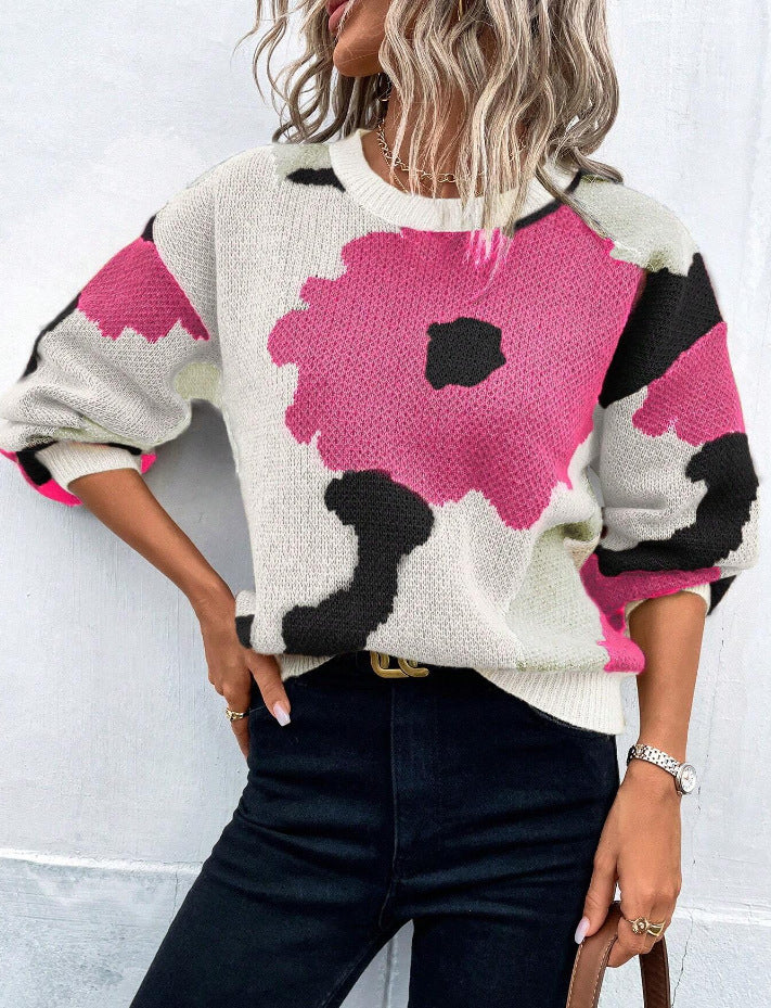 Vanesa | Suéter de Punto con Estampado Floral