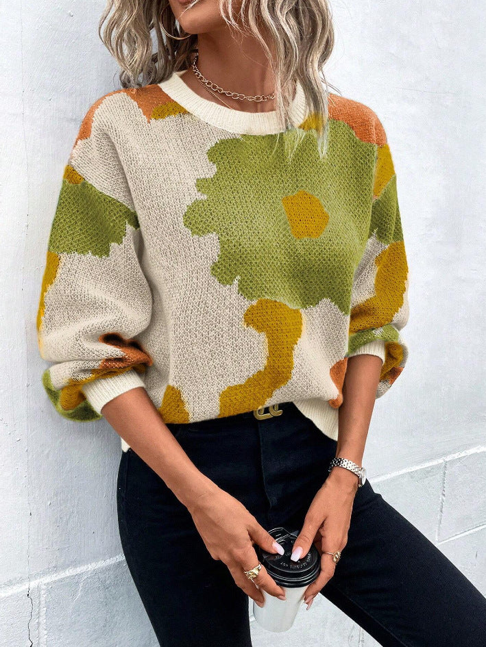 Vanesa | Suéter de Punto con Estampado Floral