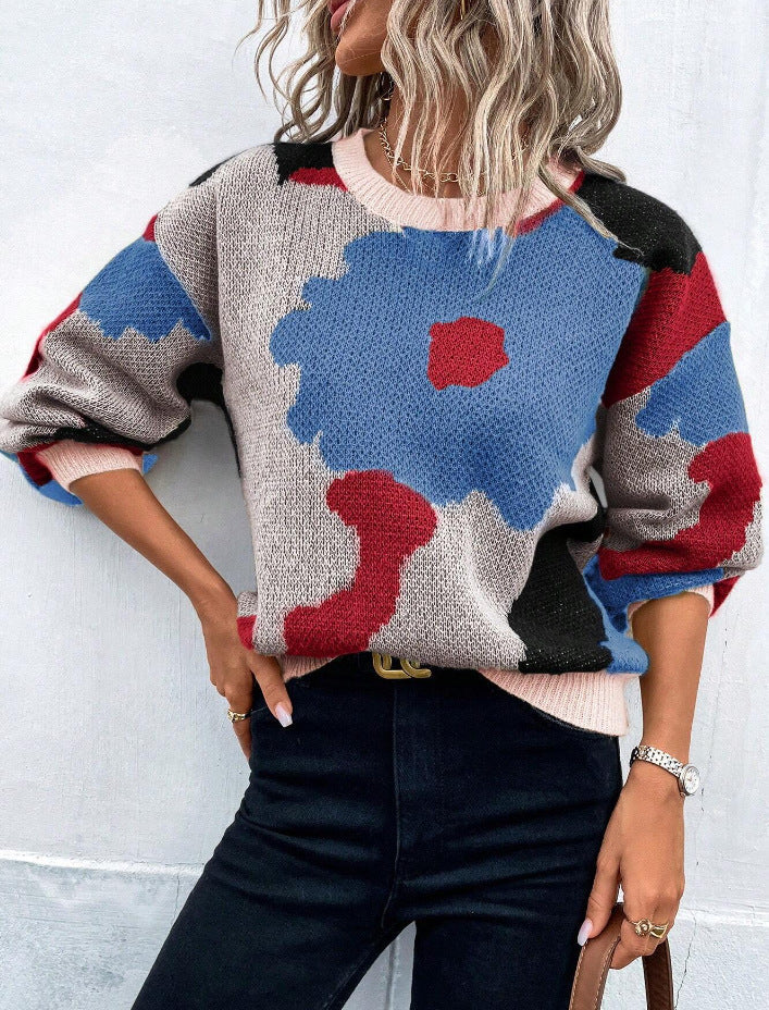 Vanesa | Suéter de Punto con Estampado Floral