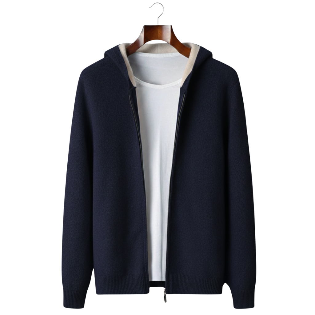GAEL | SUDADERA BICOLOR CON CREMALLERA.