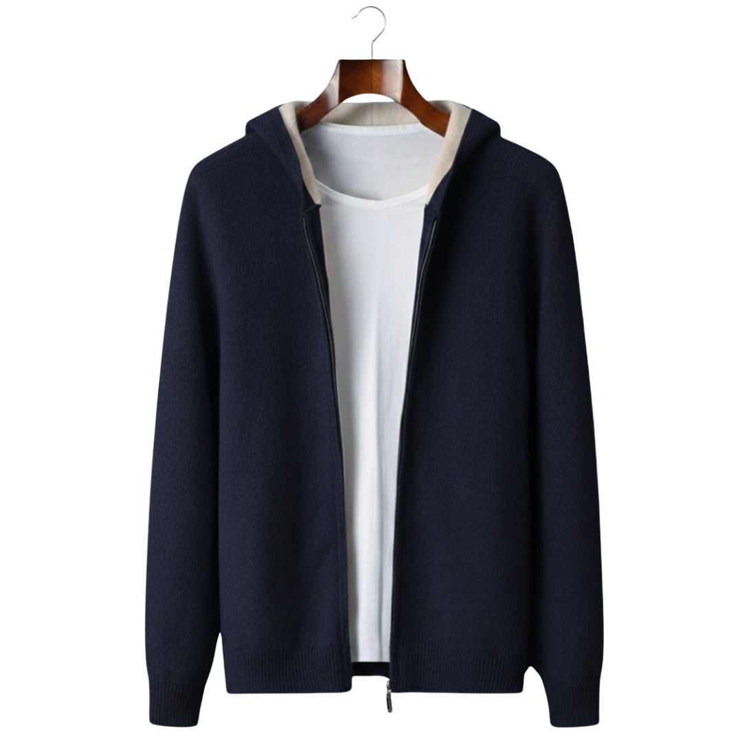 GAEL | SUDADERA BICOLOR CON CREMALLERA.
