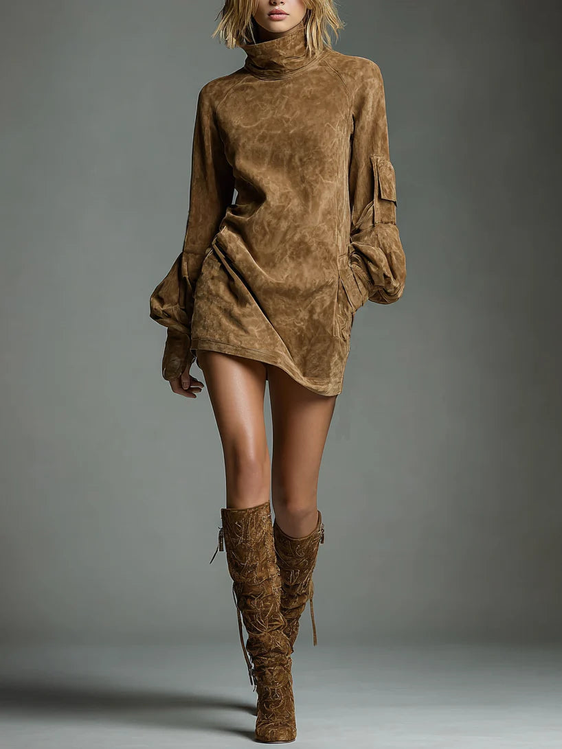 Sara – Vestido Café Intenso