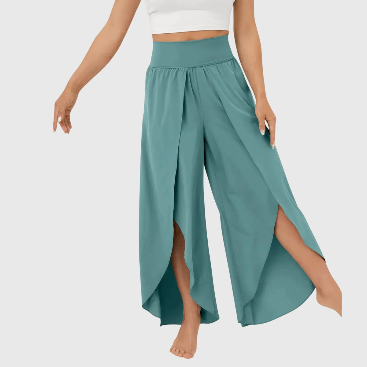 Araceli | Pantalones Boho Fluidos con Abertura