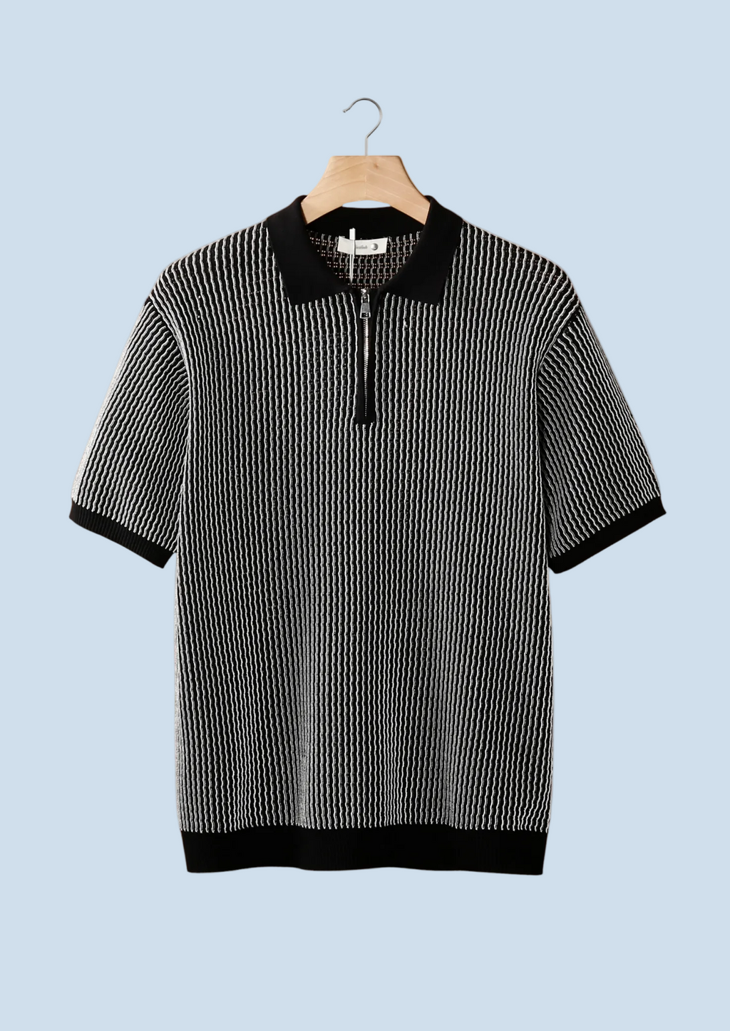 POLO JACQUARD CON CREMALLERA.