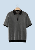 POLO JACQUARD CON CREMALLERA.