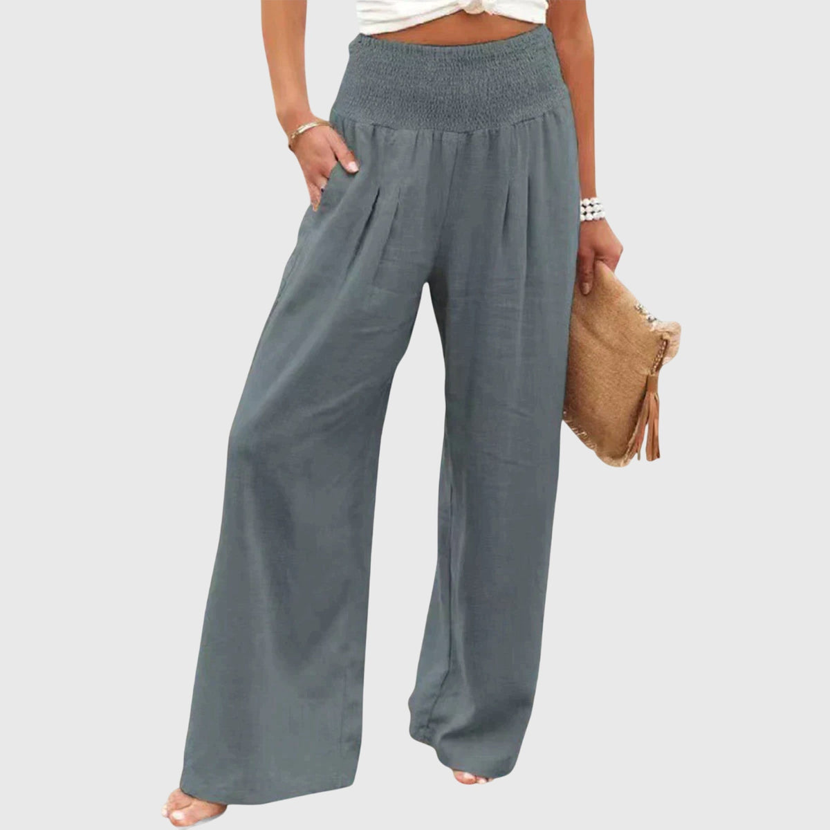 Sabina | Conjunto de Dos Piezas con Top Halter y Pantalón Ancho