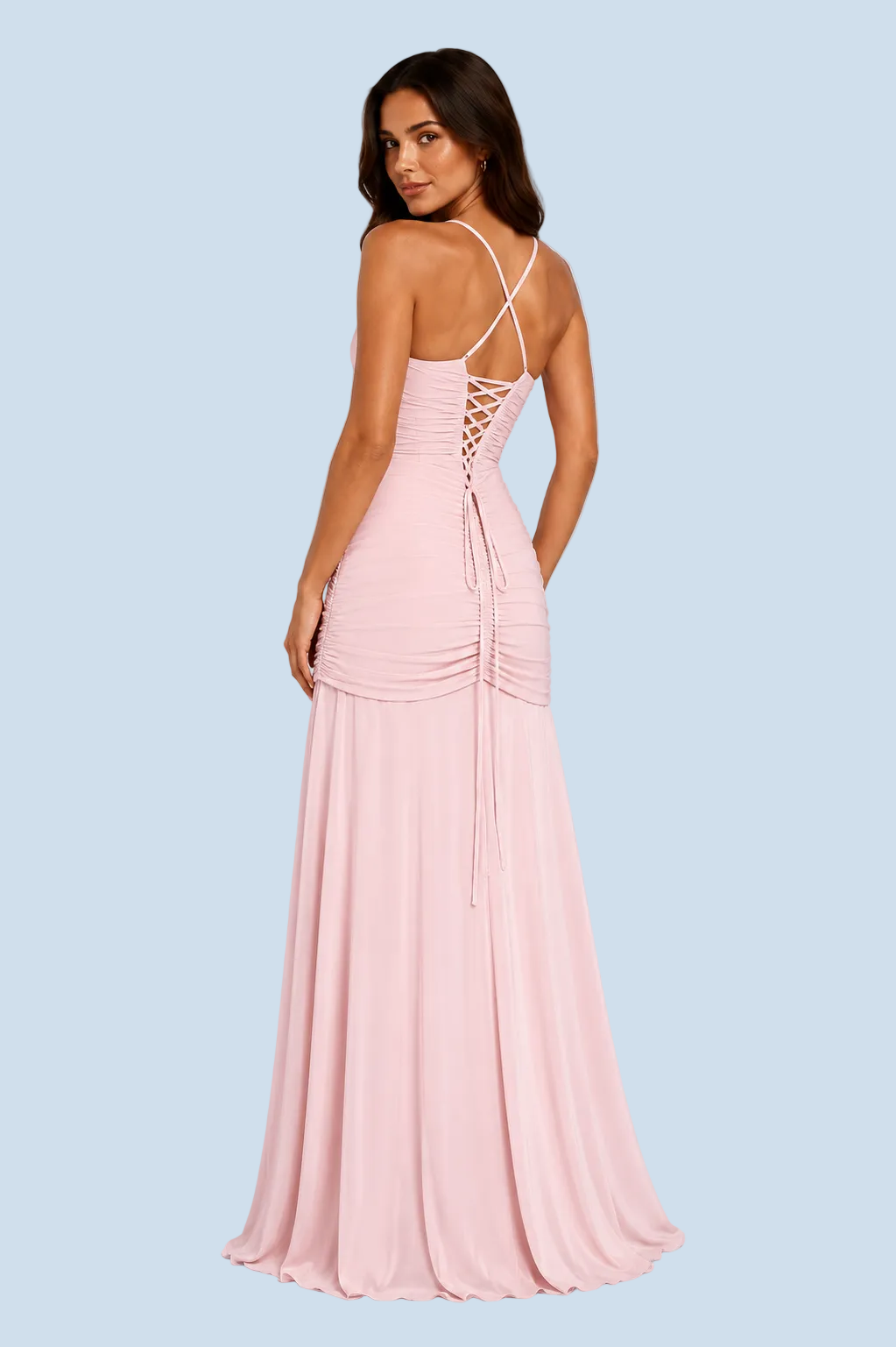 ANNA | VESTIDO LARGO ELEGANCE CON ESCOTE CUADRADO.