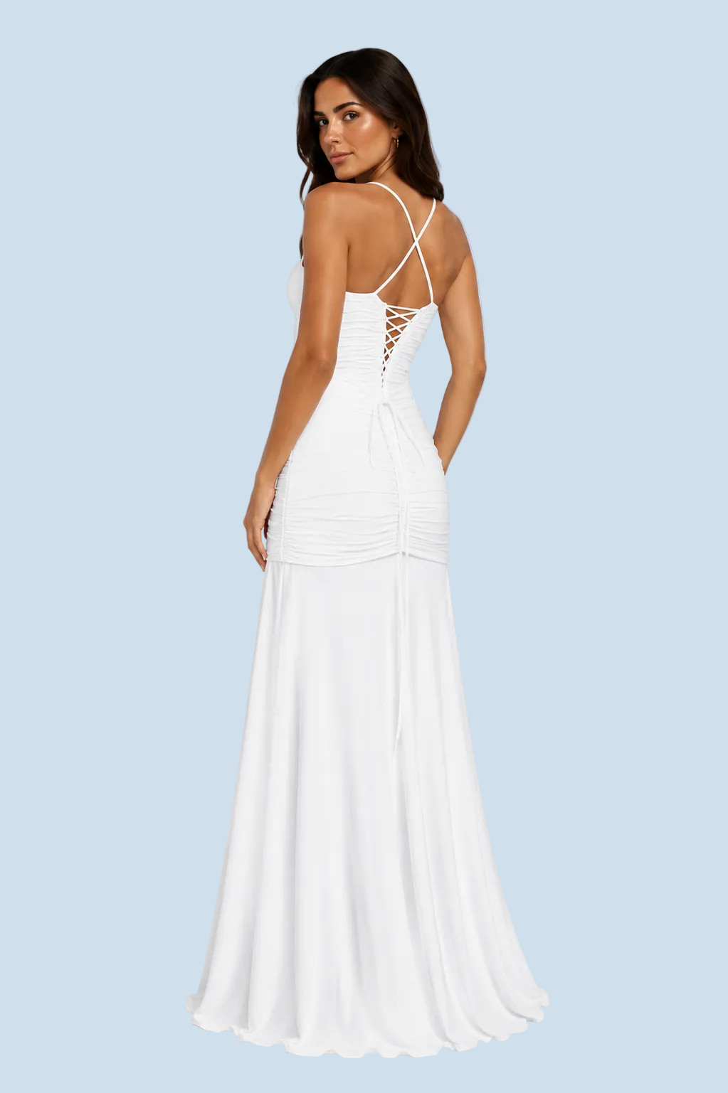 ANNA | VESTIDO LARGO ELEGANCE CON ESCOTE CUADRADO.