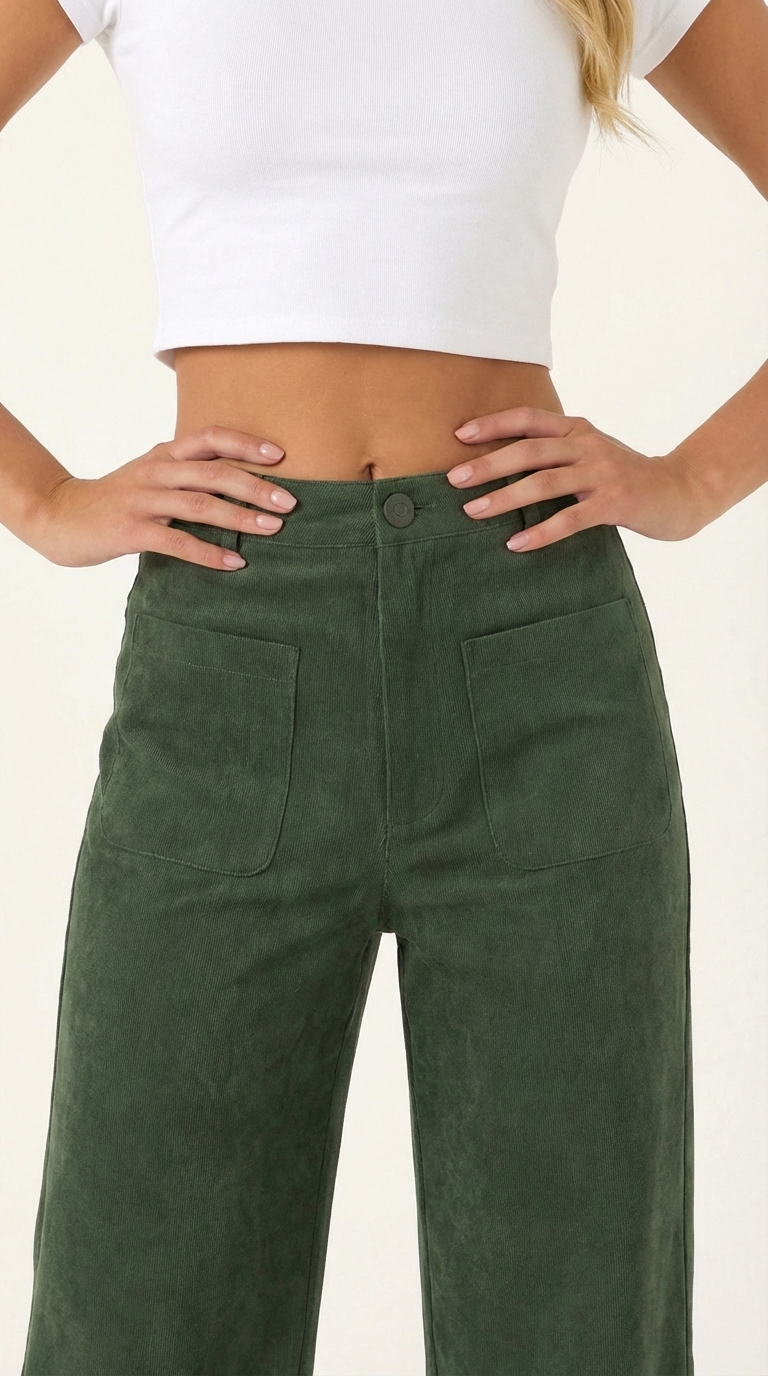 Allison | Pantalones Anchos de Pana