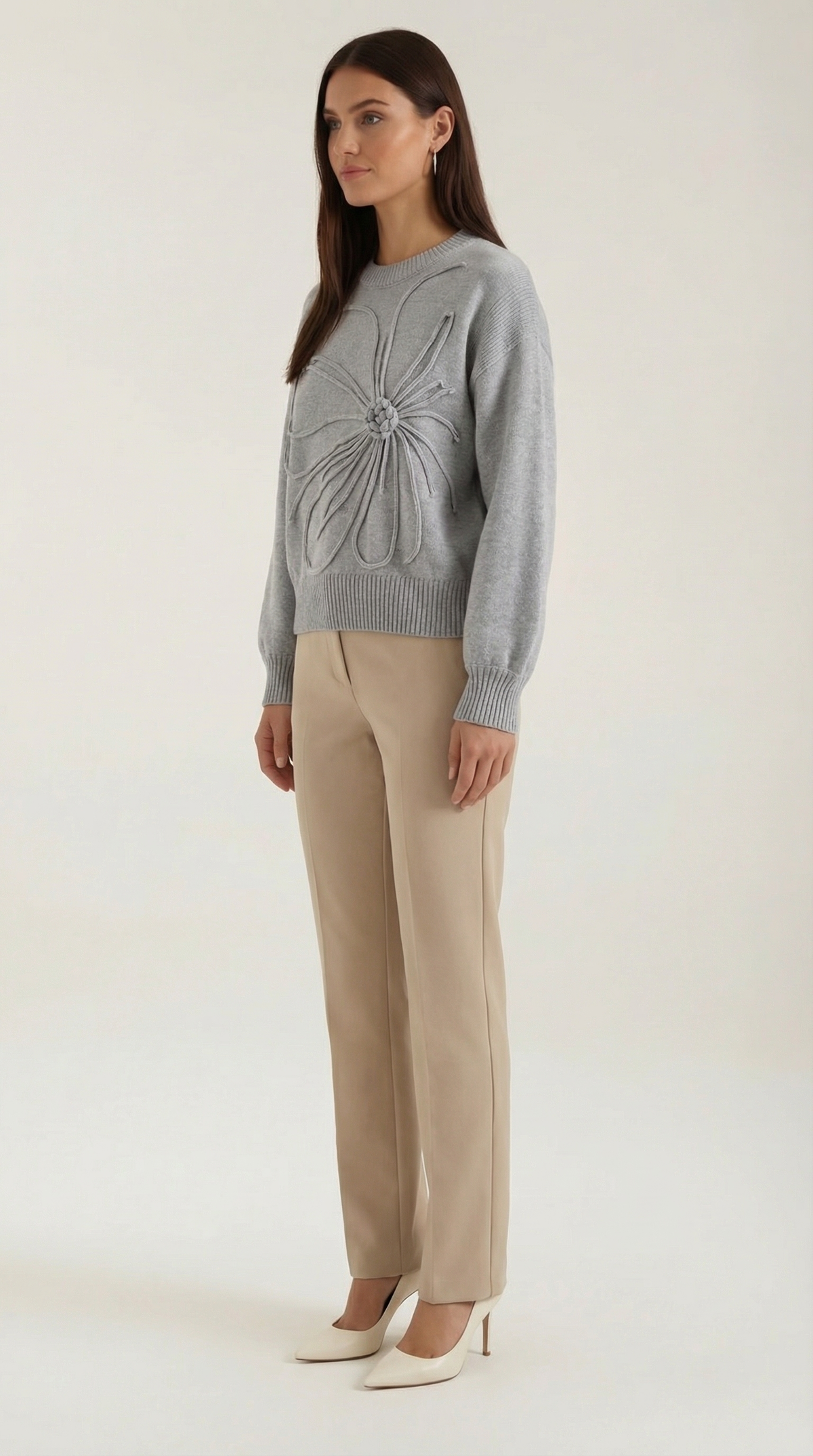 Annie | Suéter de Punto con Diseño Floral