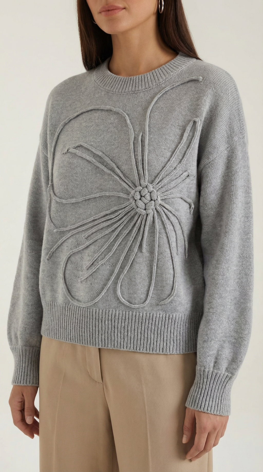 Annie | Suéter de Punto con Diseño Floral