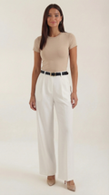 Claire | Pantalón de Corte Recto y Cintura Alta