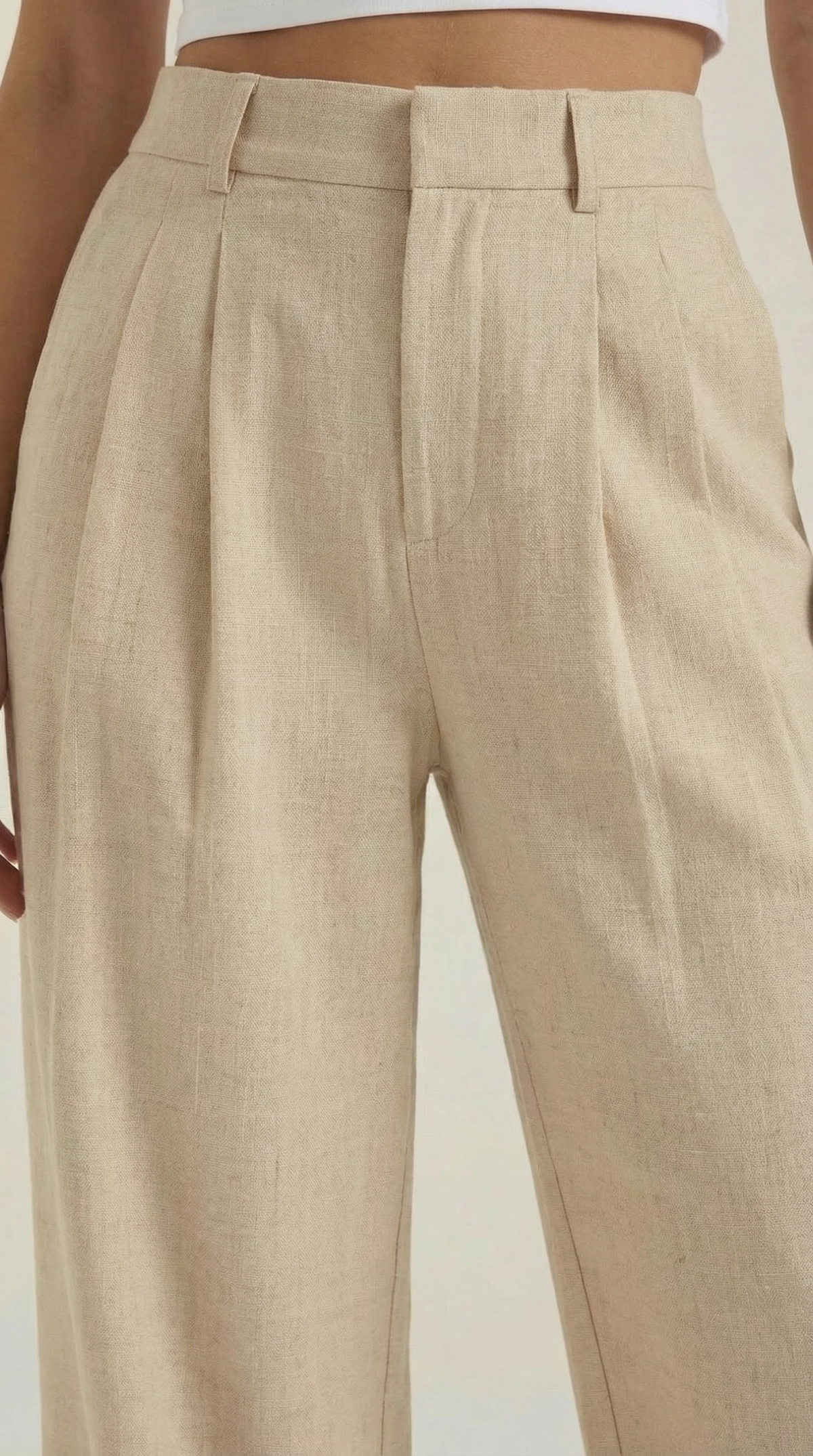 Courtney | Pantalones Plisados de Cintura Alta