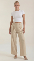 Courtney | Pantalones Plisados de Cintura Alta