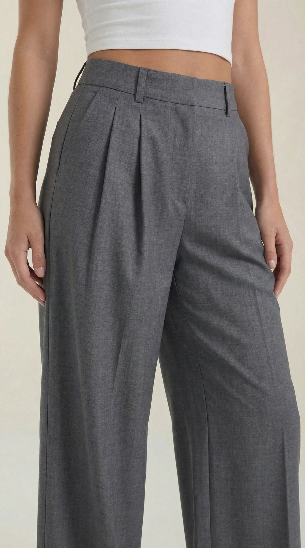 Courtney | Pantalones Plisados de Cintura Alta