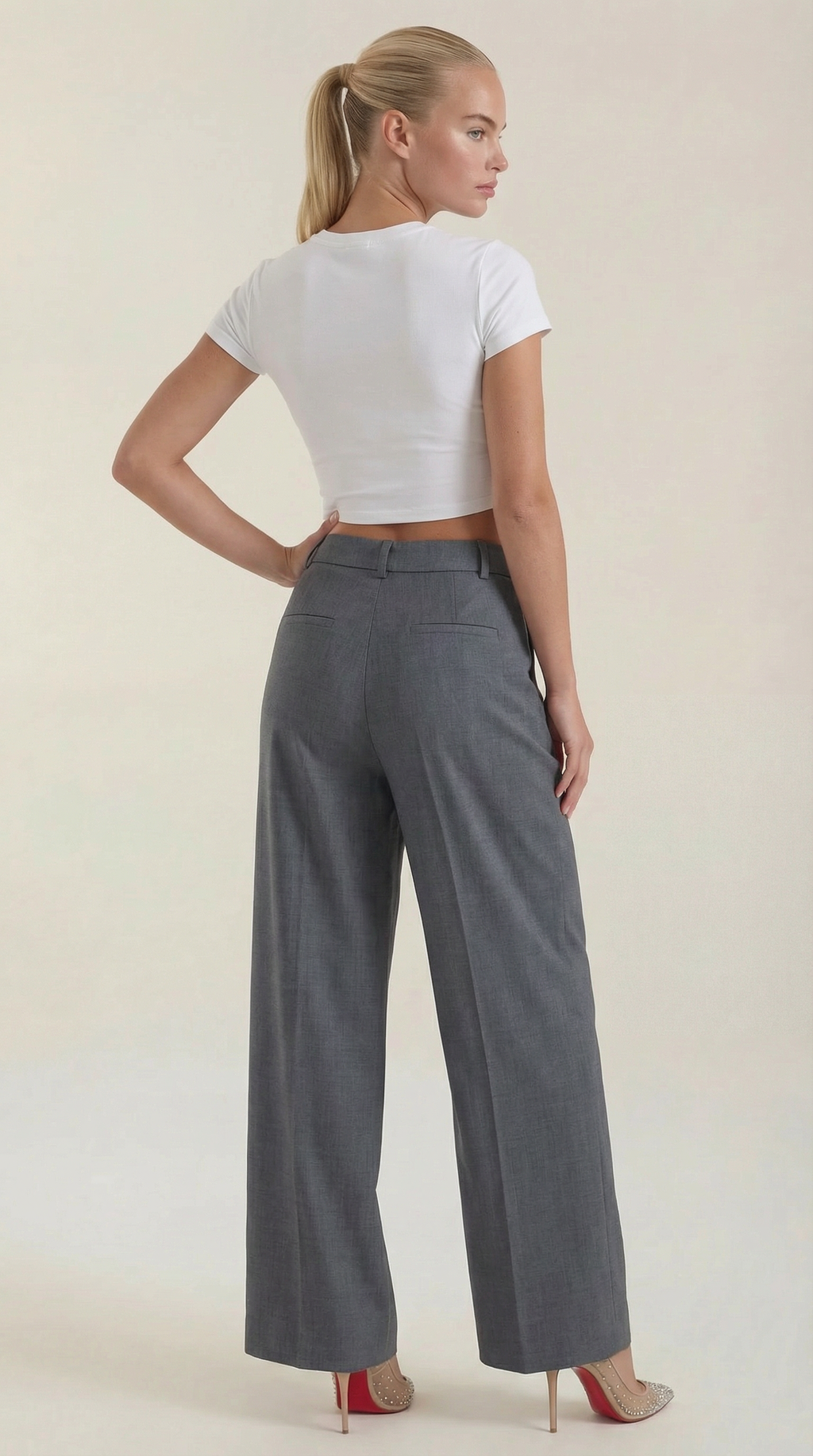 Courtney | Pantalones Plisados de Cintura Alta