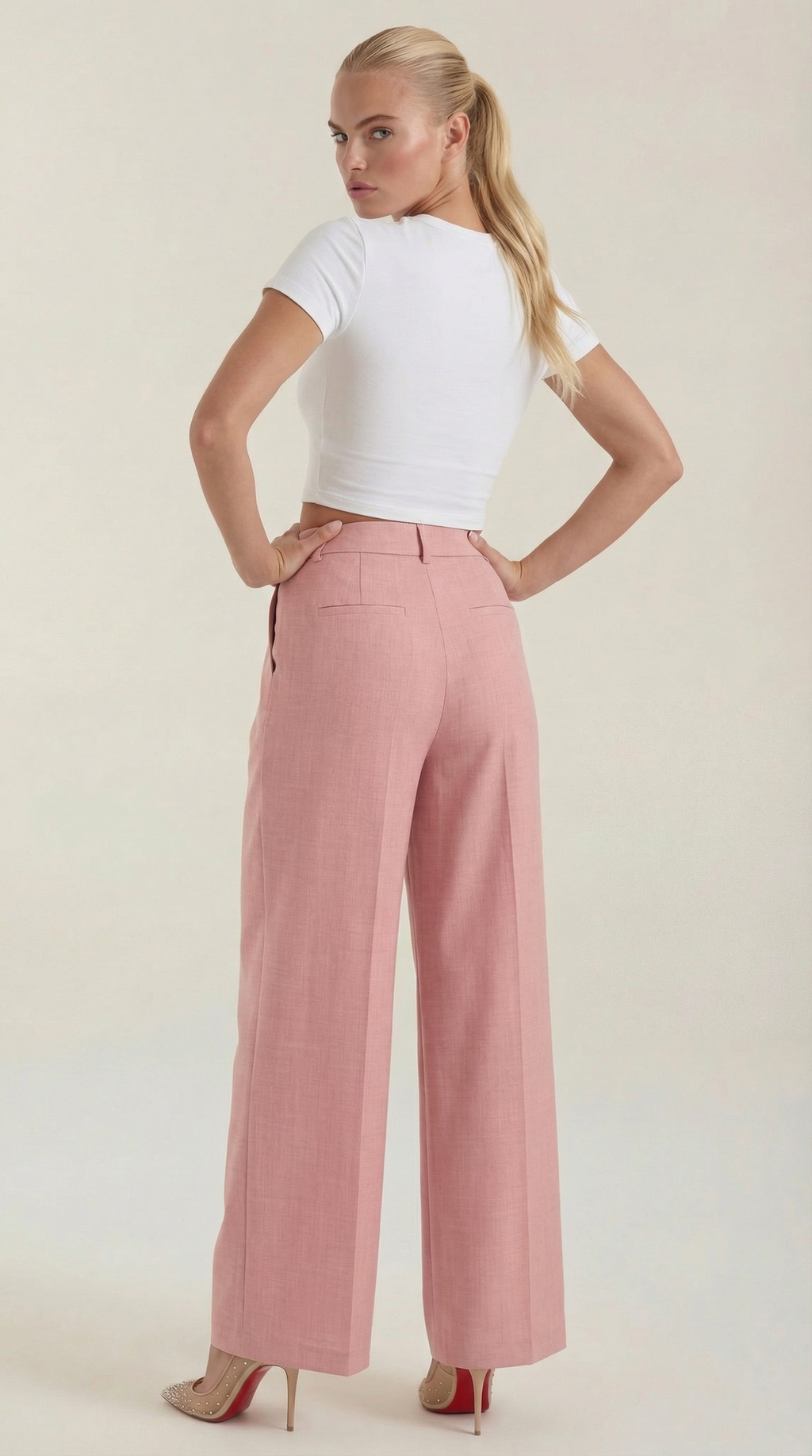 Courtney | Pantalones Plisados de Cintura Alta