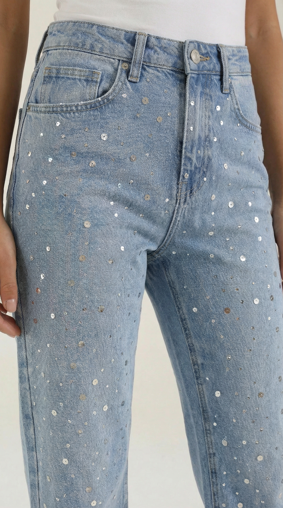 Dawn | Jeans Baggy con Brillo