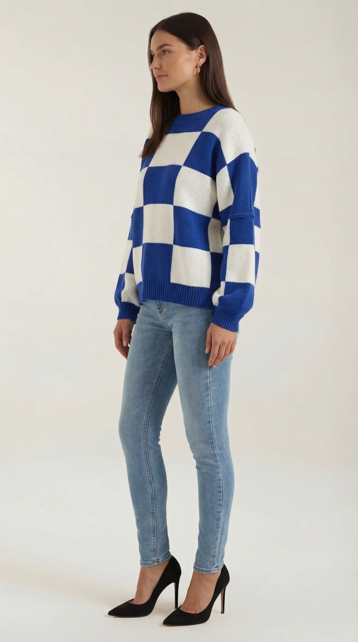 Emma | Suéter de Punto con Diseño de Cuadros
