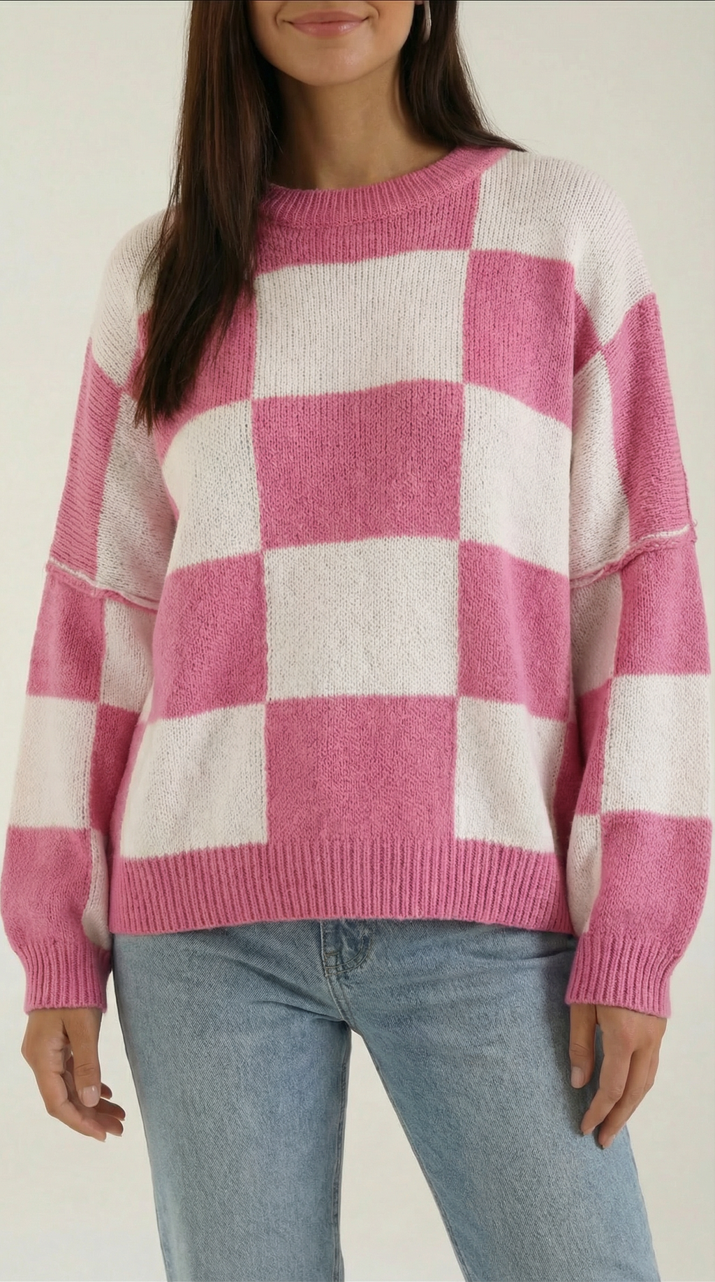 Emma | Suéter de Punto con Diseño de Cuadros