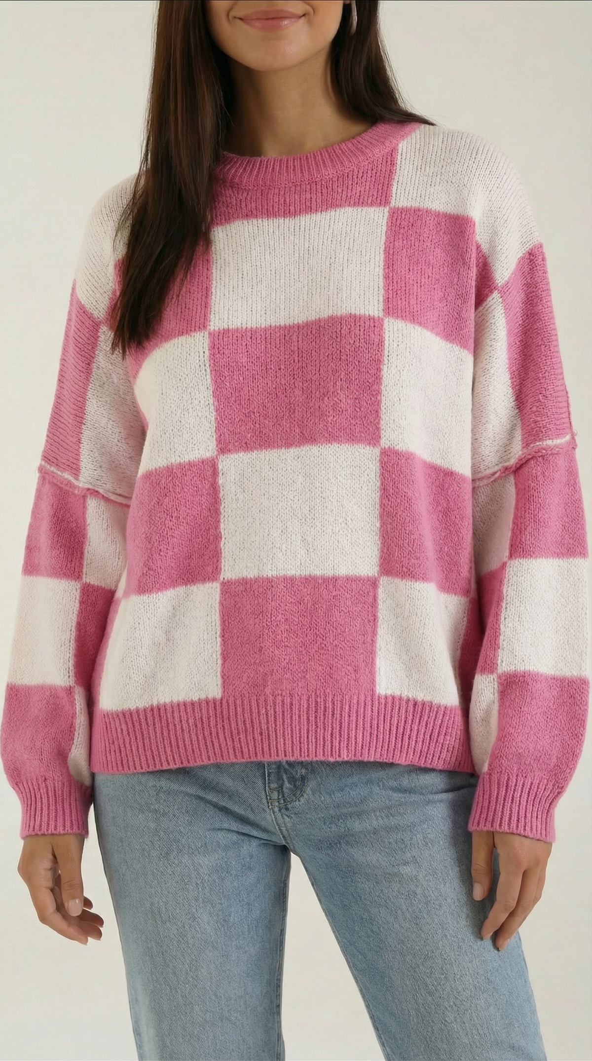 Emma | Suéter de Punto con Diseño de Cuadros