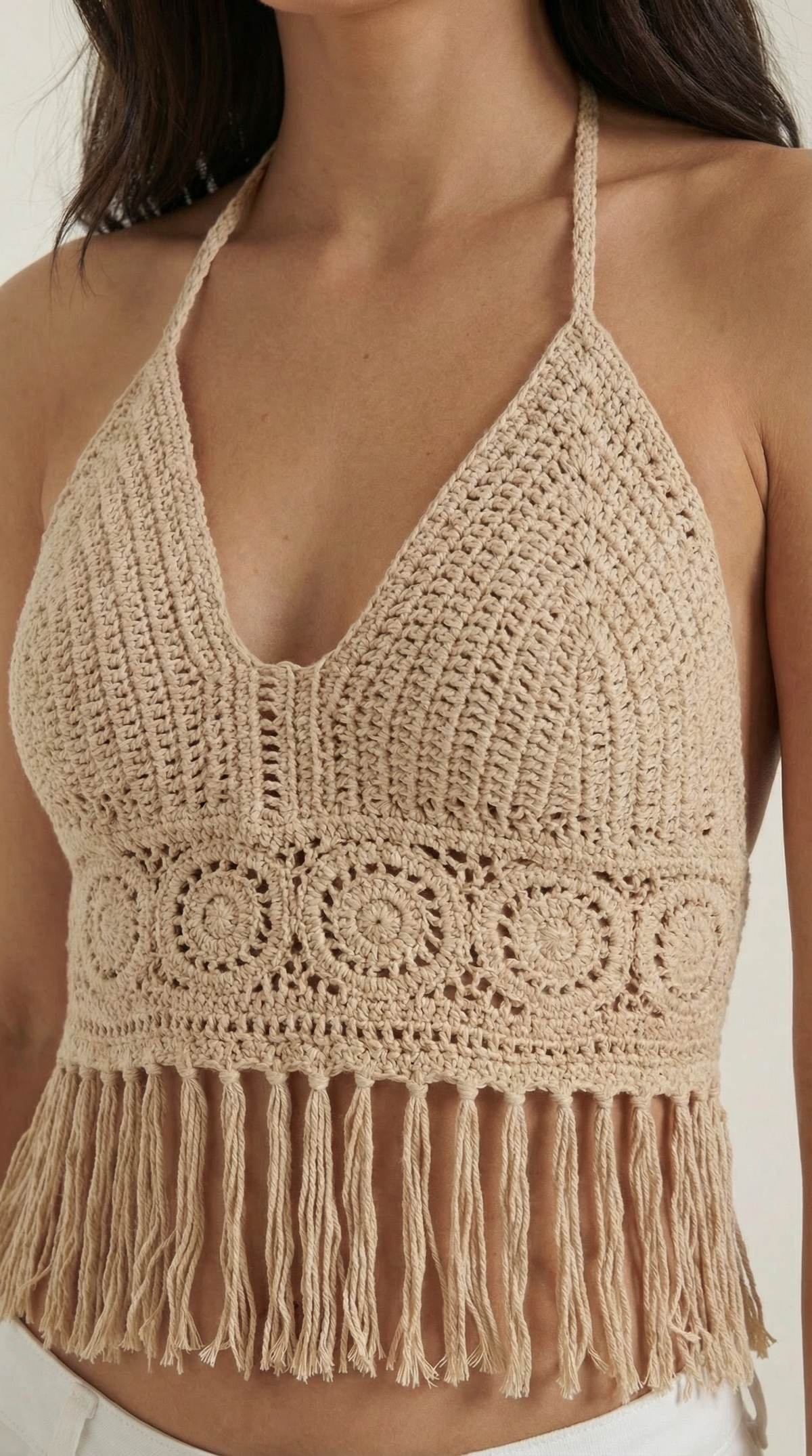 Harriet | Top Halter con Flecos