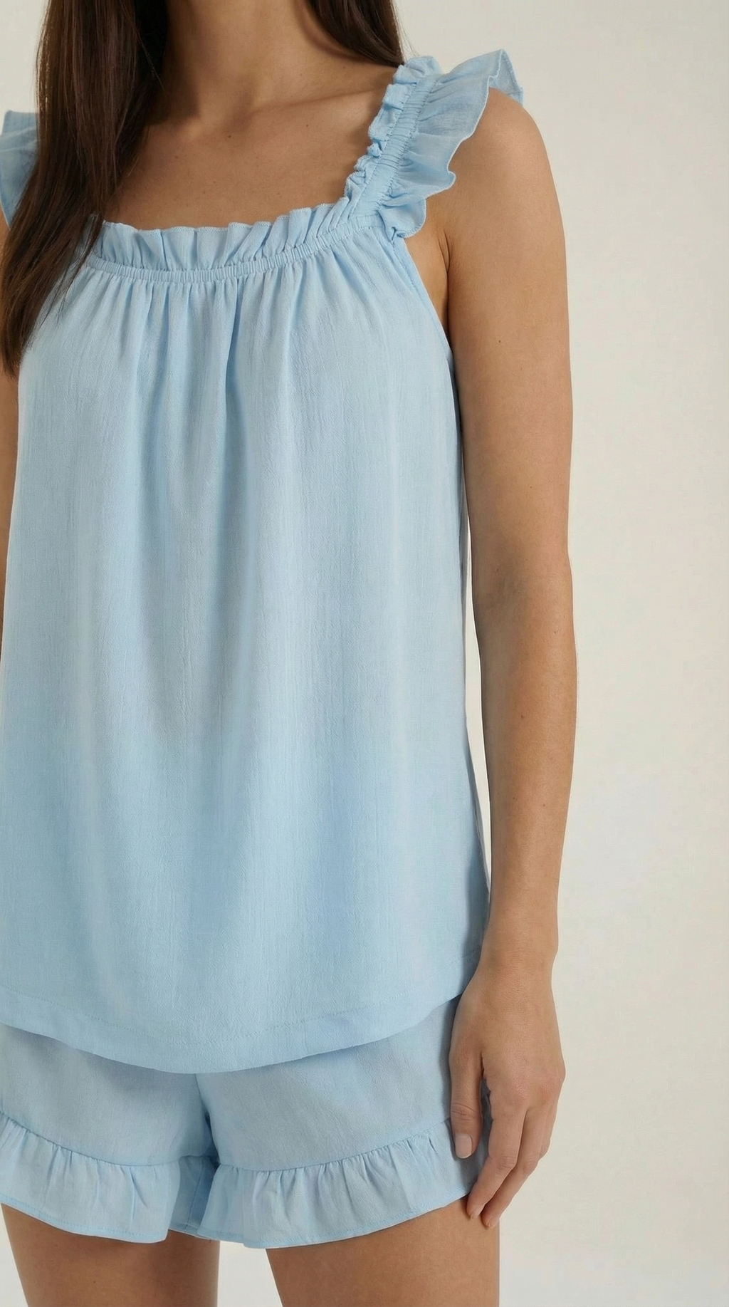 Helen | Conjunto de Algodón con Detalles de Volantes