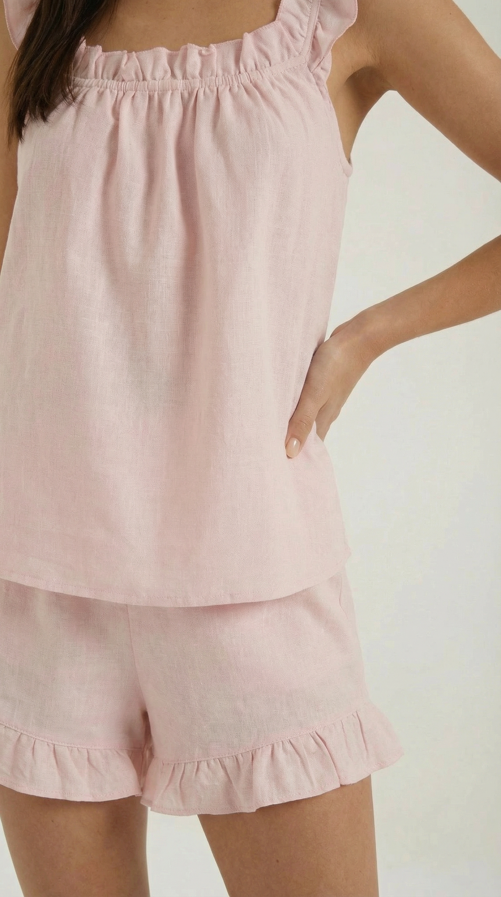 Helen | Conjunto de Algodón con Detalles de Volantes