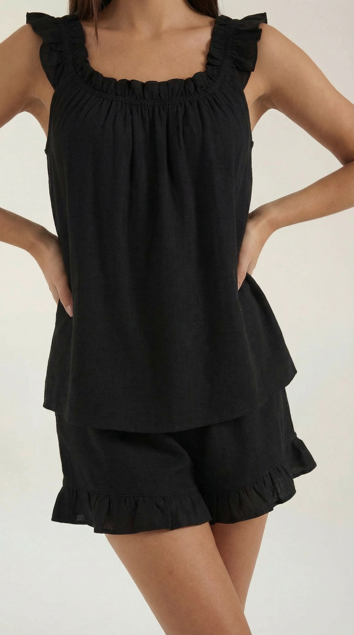 Helen | Conjunto de Algodón con Detalles de Volantes